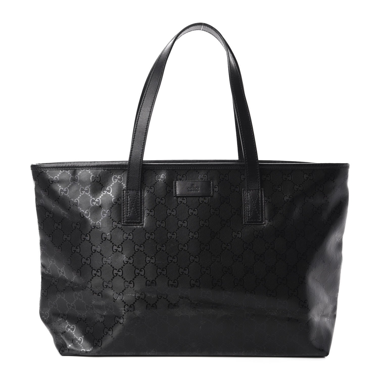 Gucci Imprime Monogram Medium Zippered Shopping Tote Black 1 of 10