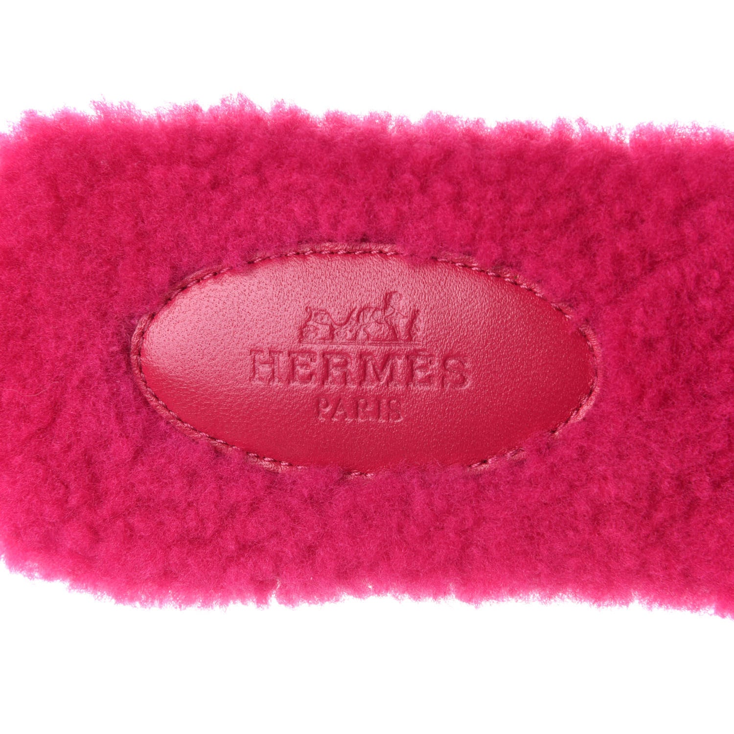 Hermes Woolskin Oran Sandals 38.5 Rose Fuchsia 7 of 9