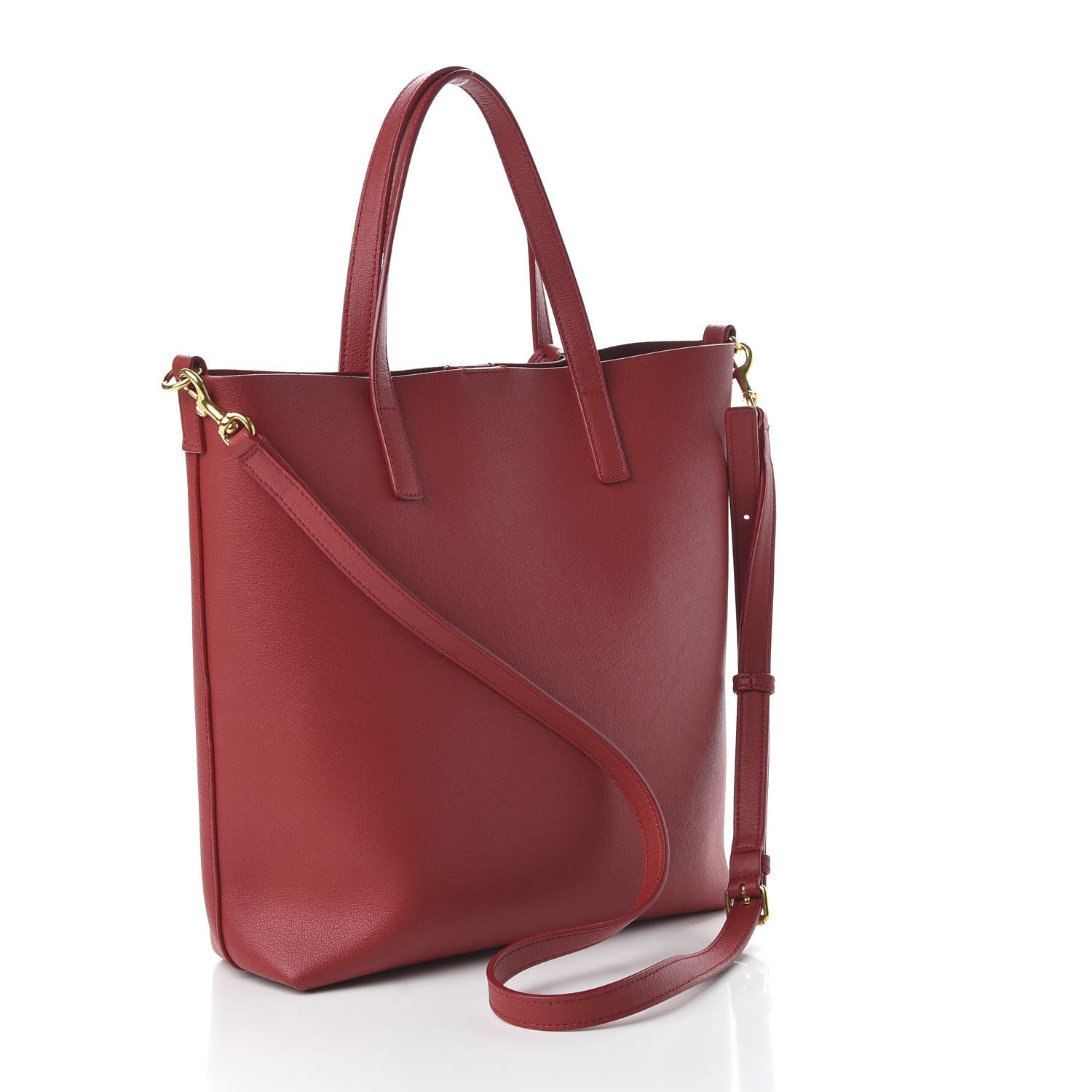 Saint Laurent Calfskin Toy Shopping Tote Rouge Opyum 4 of 10
