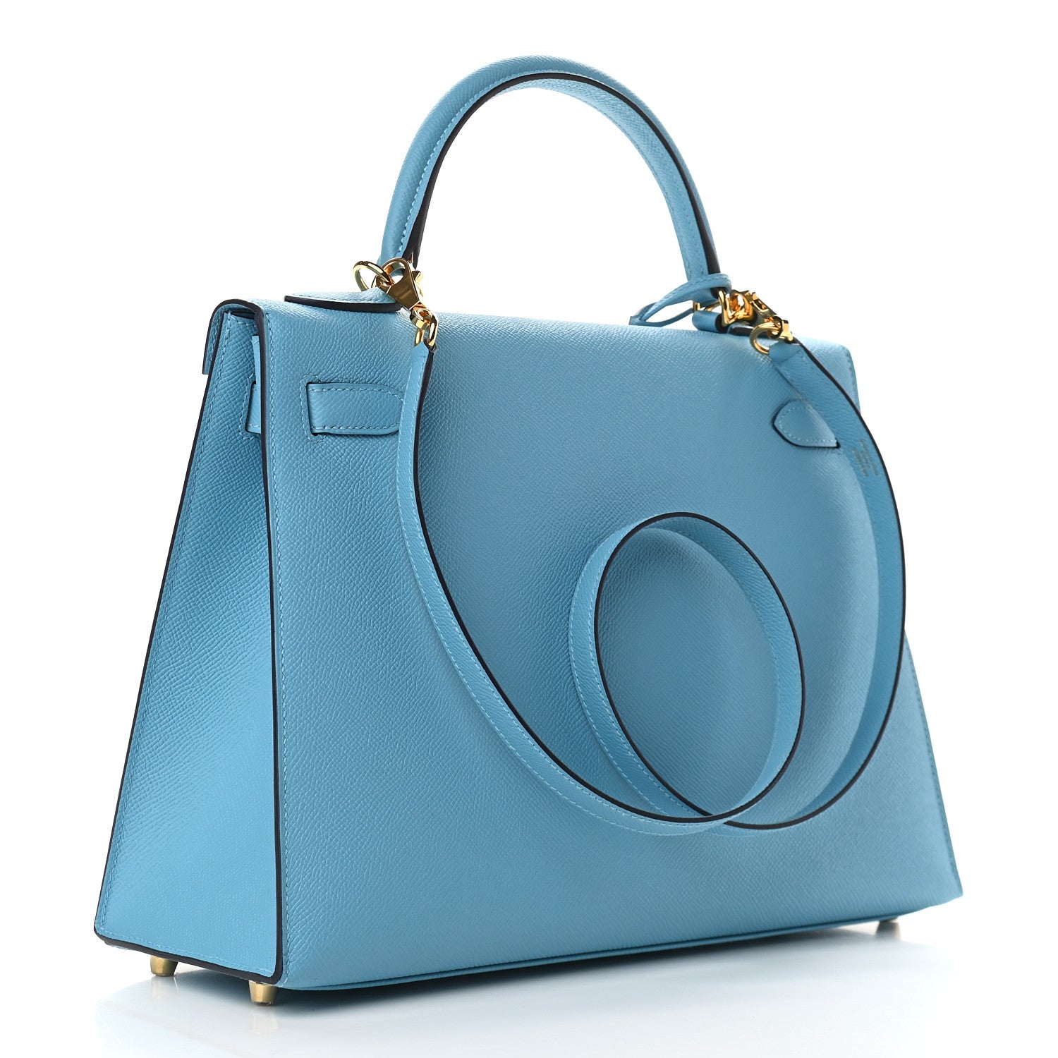 Hermes Epsom Kelly Sellier 32 Bleu Du Nord 2 of 10