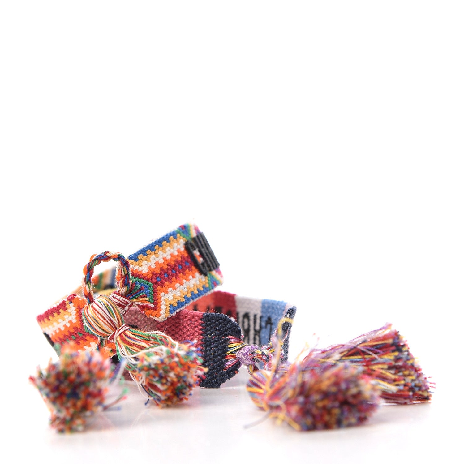 Christian Dior Woven Cotton J'Adior Friendship Bracelet Set 3 of 4