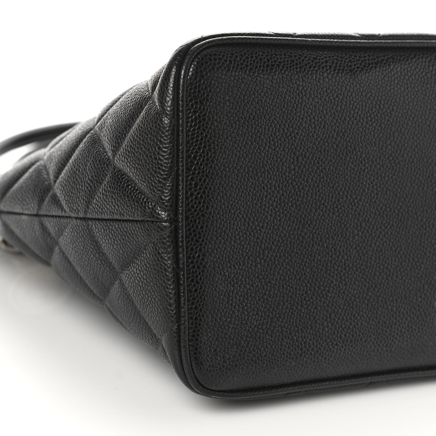 Caviar Quilted Medallion Tote Black