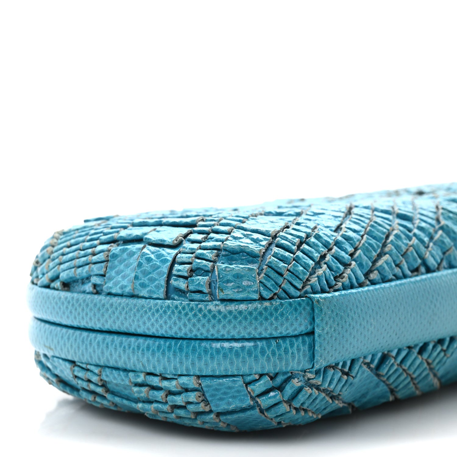 Bottega Veneta Ayers Intrecciato Karung Knot Clutch Blue 8 of 9