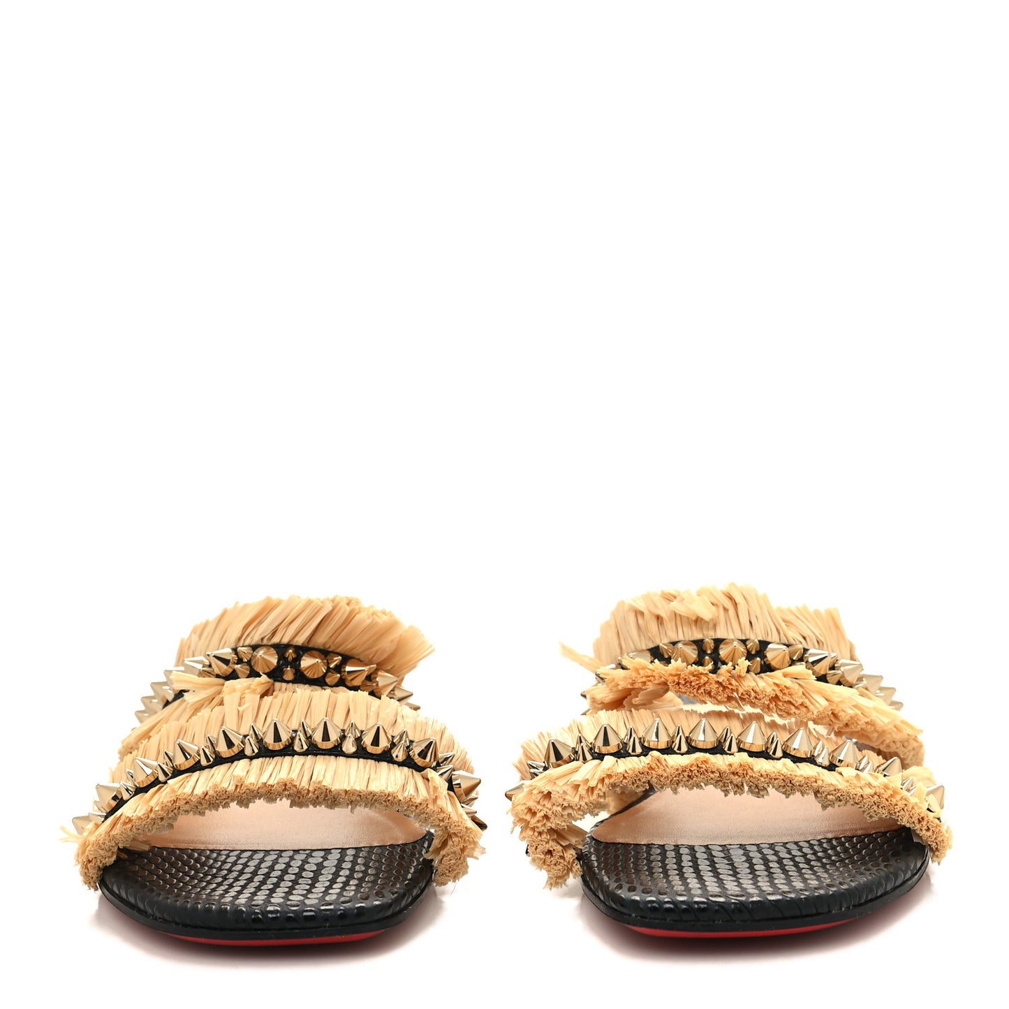 Jurassic Calfskin Rafia Voltinoudou Sandals 37 Black Savane