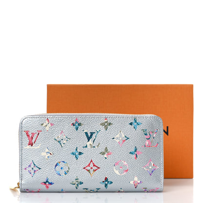 Louis Vuitton Metallic Monogram LV Garden Zippy Wallet Silver 9 of 9