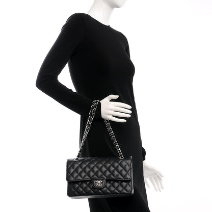 Chanel Caviar Quilted Medium Double Flap Black 2 of 8