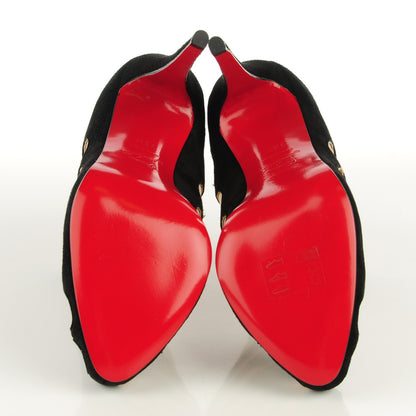 Christian Louboutin Suede Circus Cutout Booties 38.5 Black 6 of 7