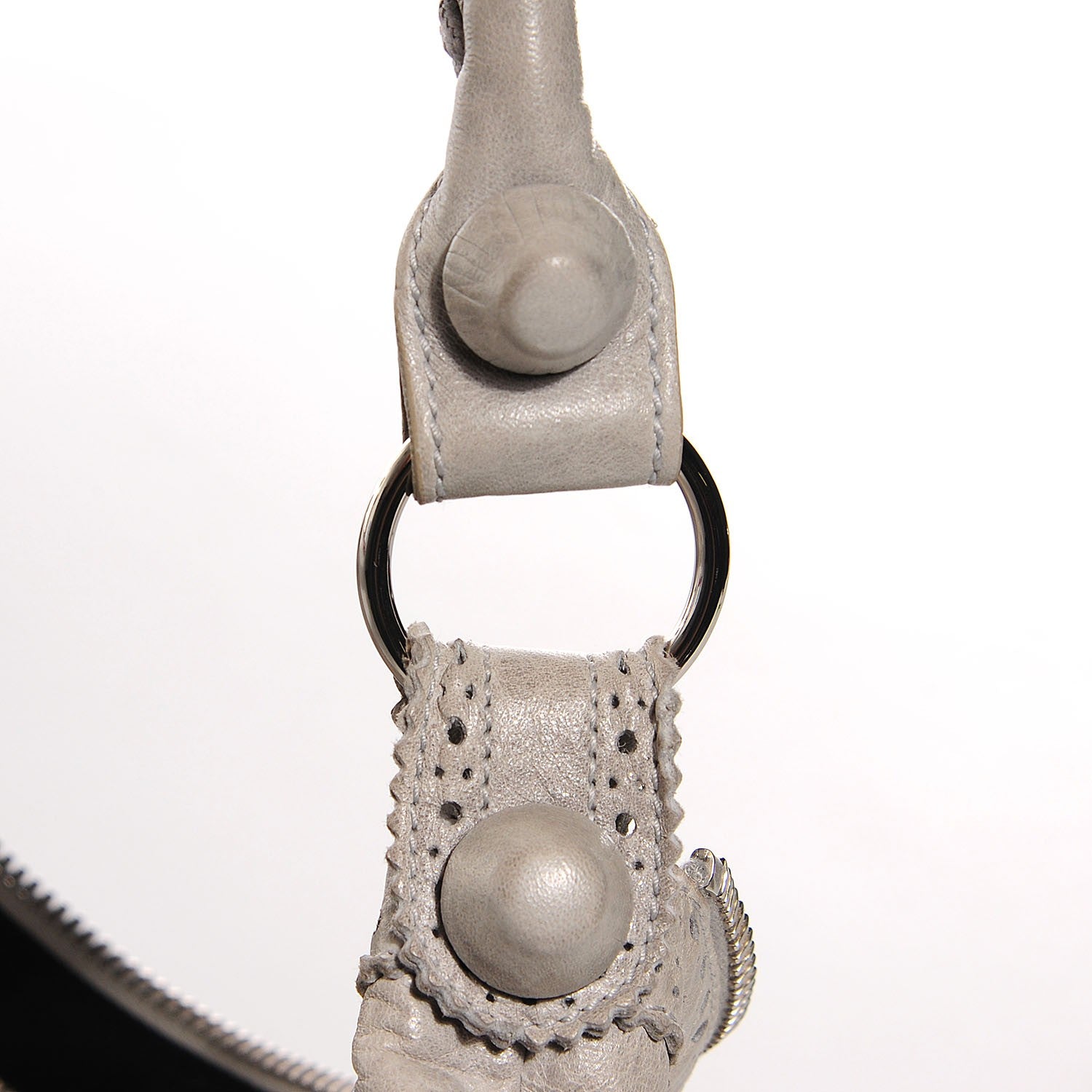 Balenciaga Agneau Giant Brogues Hardware Day Hobo Argent 8 of 11