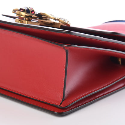 Gucci Calfskin Sylvie Web Small Queen Margaret Top Handle Bag Blue Agata Hibiscus Red Mystic White Sugar Pink 9 of 10