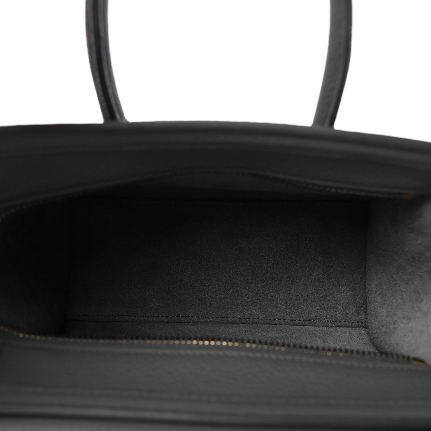 Celine Drummed Calfskin Nano Luggage Kohl 5 of 11