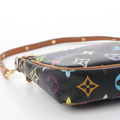 Louis Vuitton Monogram Multicolor Pochette Accessories Black 9 of 11