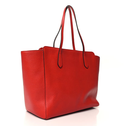 Gucci Dollar Calfskin Medium Swing Tote Red 3 of 10