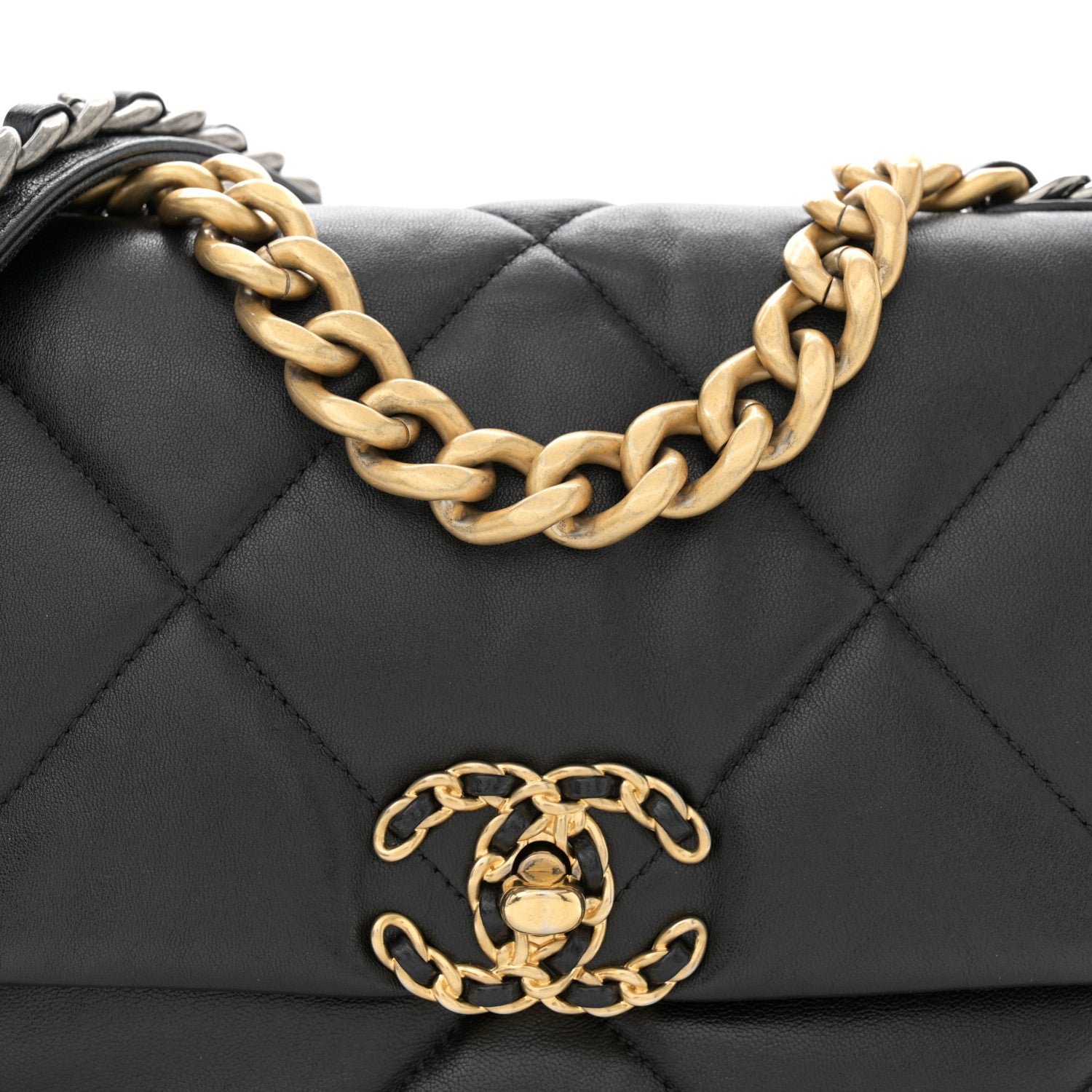 Chanel Lambskin Quilted Medium Chanel 19 Flap Black 8 of 11