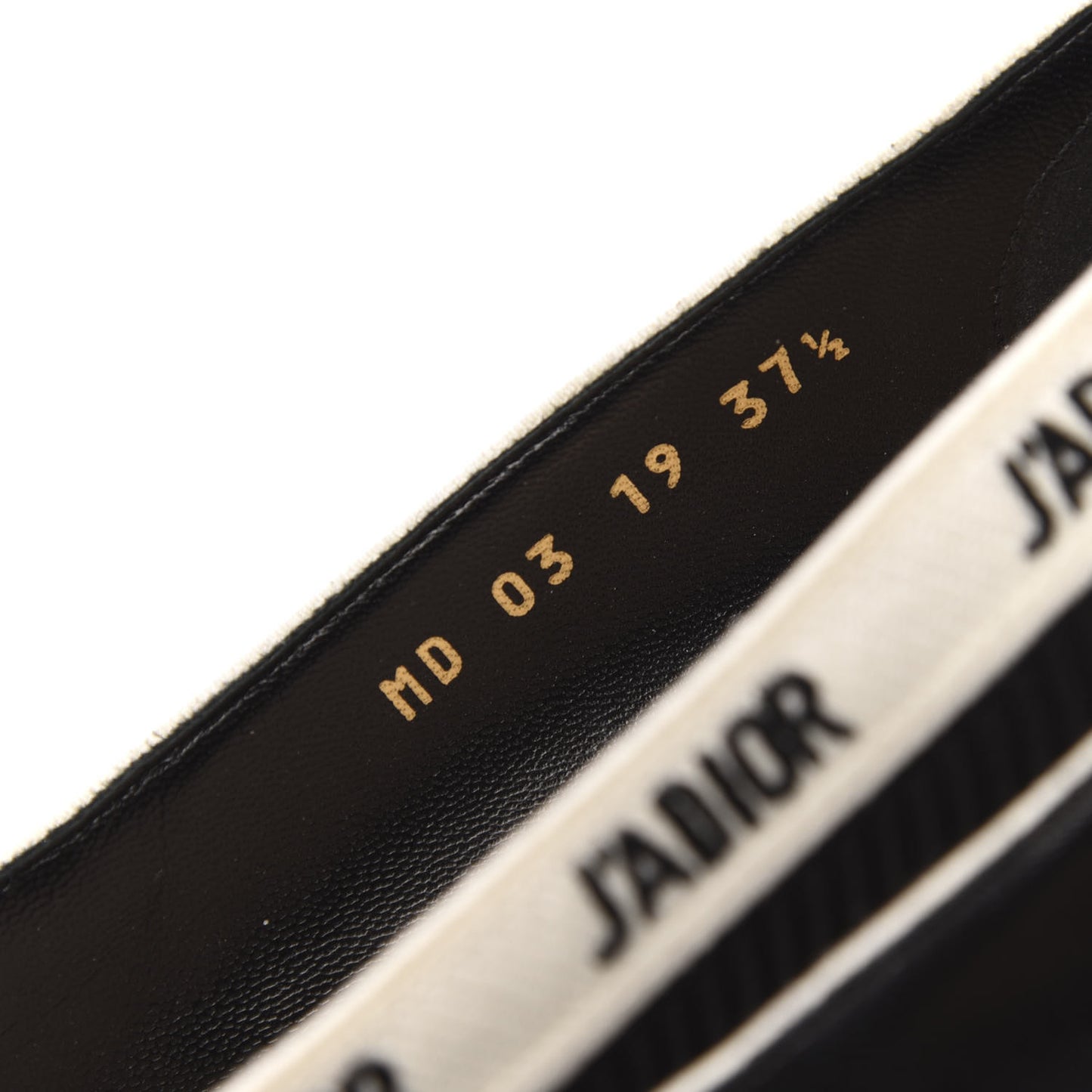 Technical Canvas Ribbon Embroidered J'Adior 65mm Pumps 37.5 Black