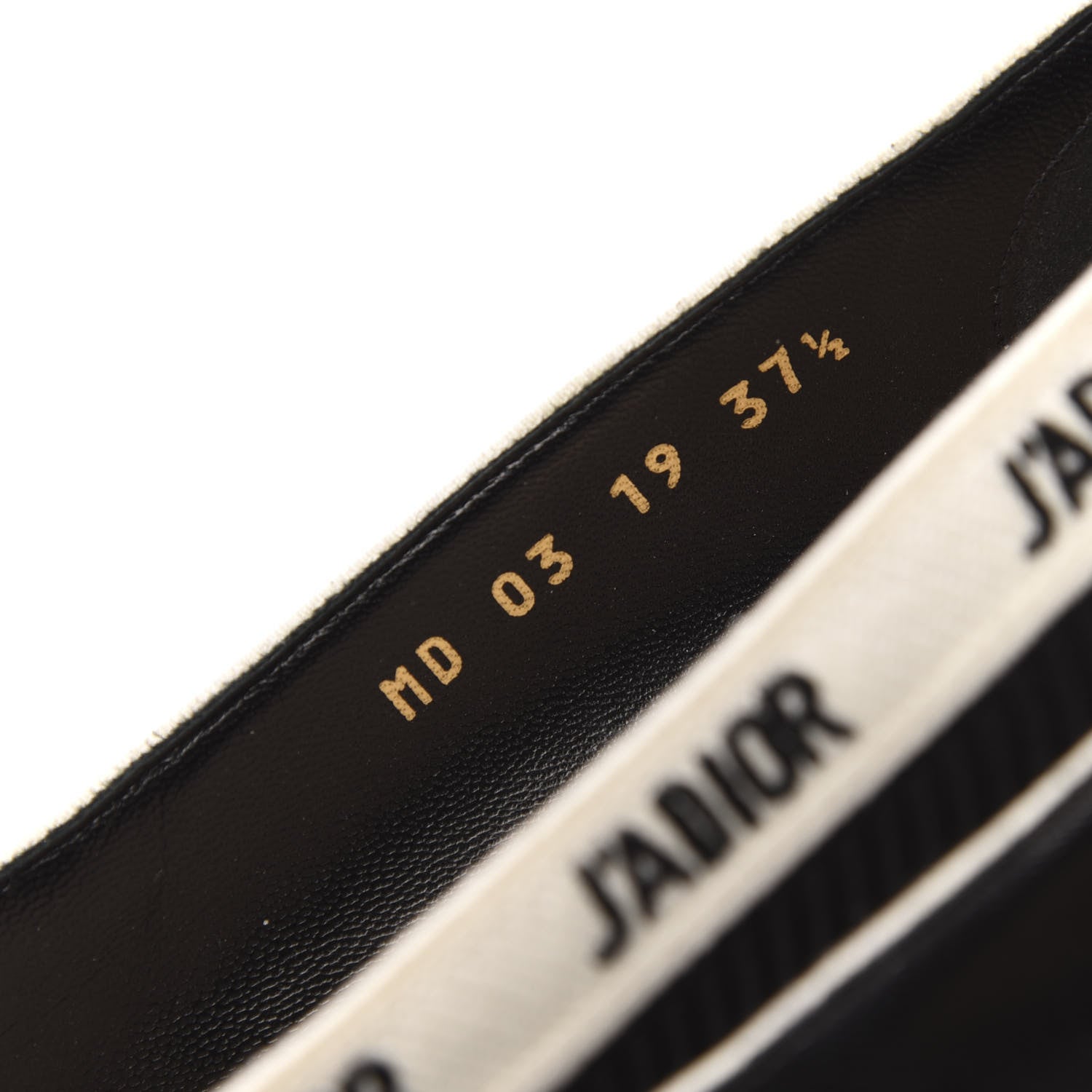 Christian Dior Technical Canvas Ribbon Embroidered J'Adior 65mm Pumps 37.5 Black 8 of 9