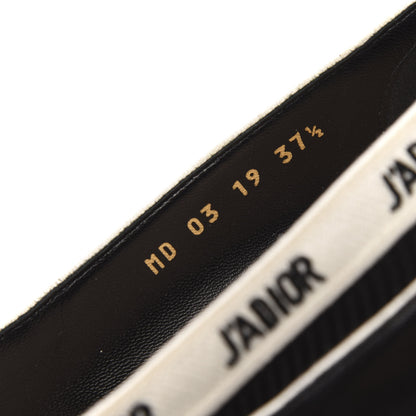 Christian Dior Technical Canvas Ribbon Embroidered J'Adior 65mm Pumps 37.5 Black 8 of 9