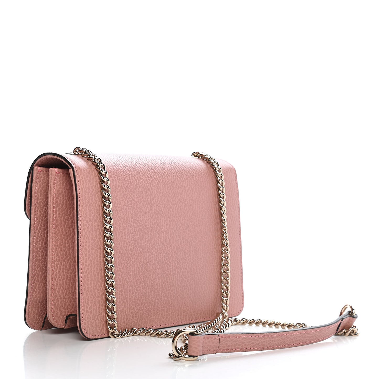 Dollar Calfskin Small Interlocking G Shoulder Bag Soft Pink