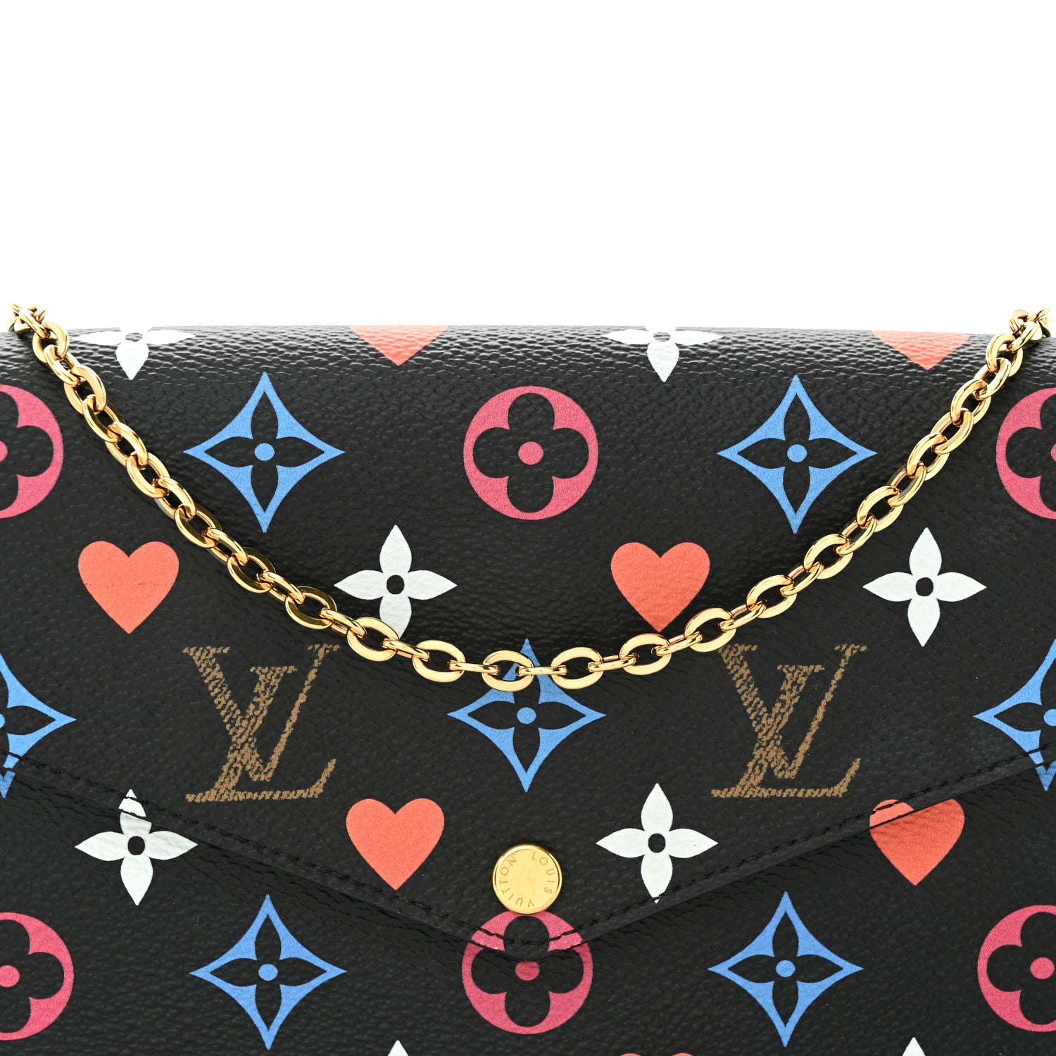 Louis Vuitton Game On Felicie Chain Wallet Black 8 of 10