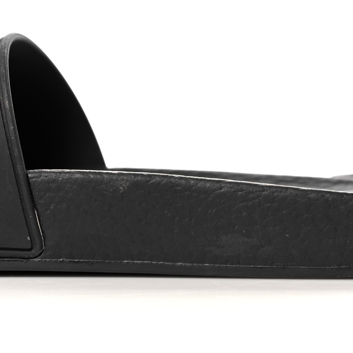 Rubber Womens Logo Slide Sandals 38 Black