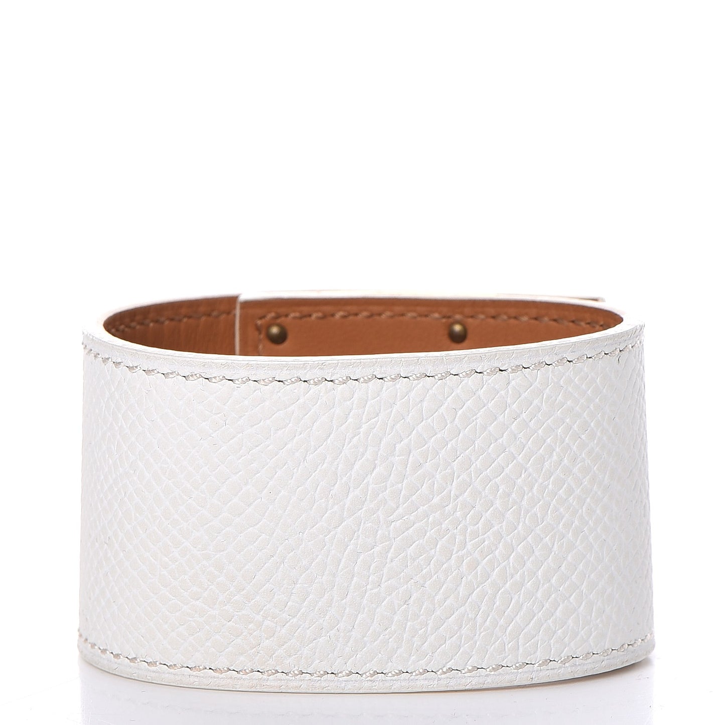 Epsom Kelly Dog Bracelet White