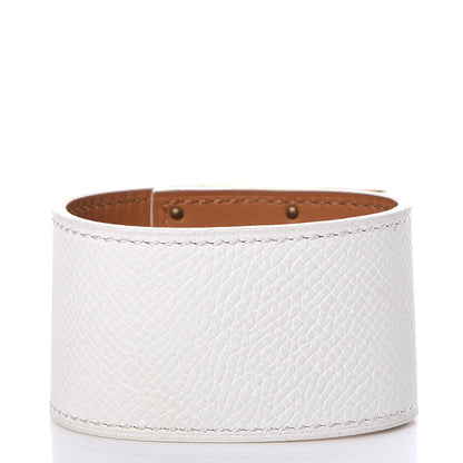 Hermes Epsom Kelly Dog Bracelet White 3 of 6