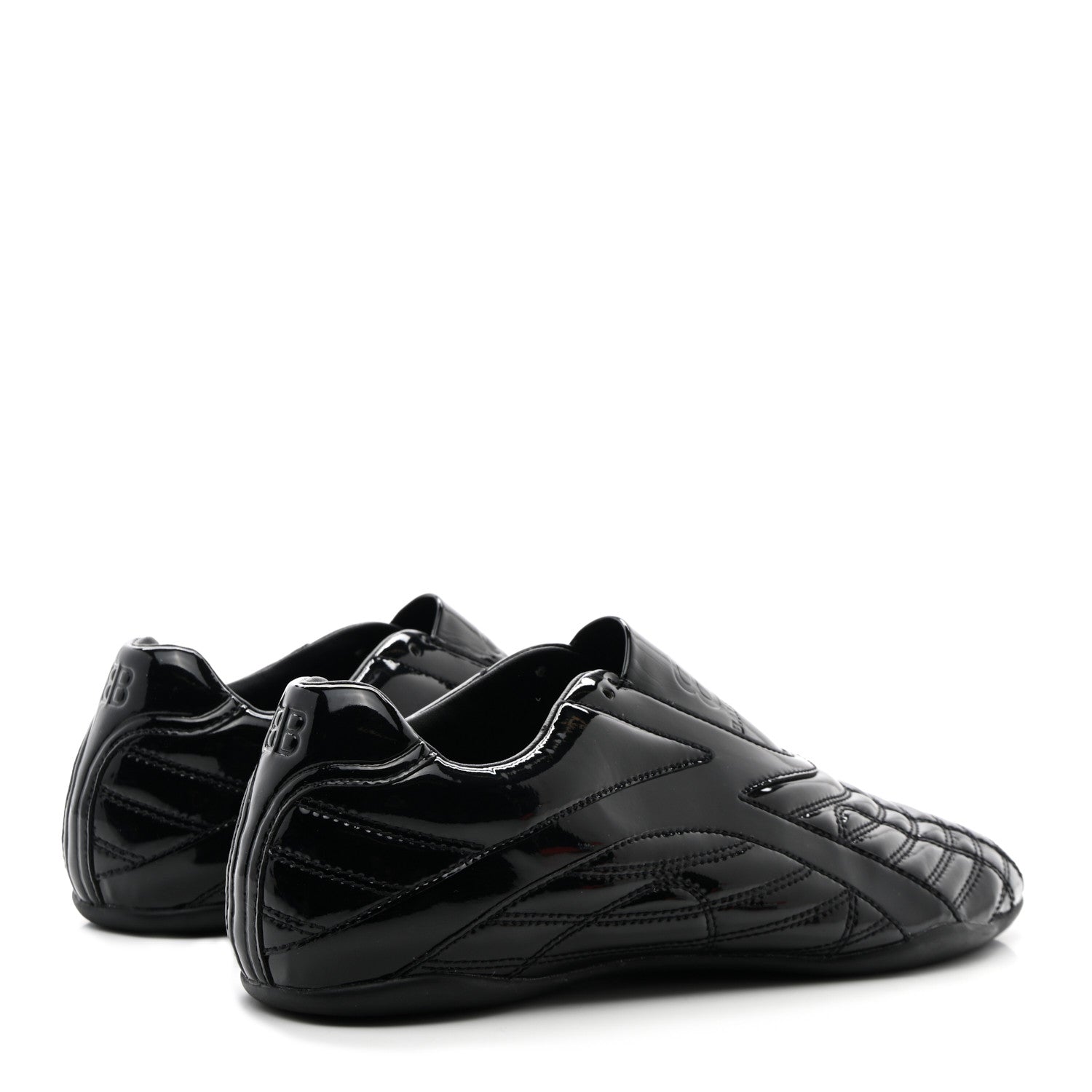 Balenciaga Patent Polyurethane Womens Zen Sneakers 39 Black 4 of 10