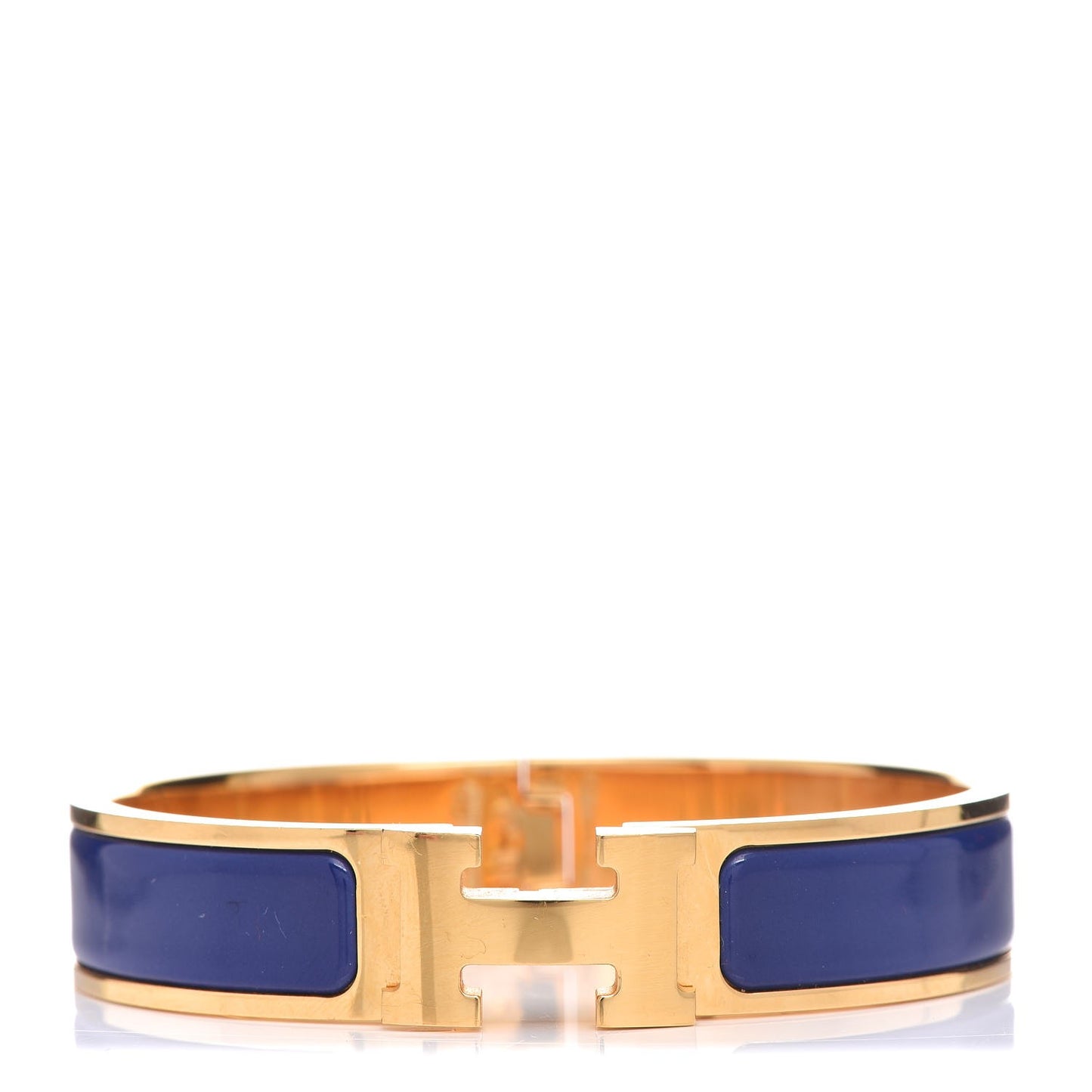 Narrow Enamel Clic Clac H Bracelet PM Bleu Royal