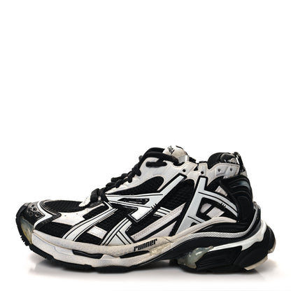 Balenciaga Mesh Rubber Bi-Color Womens Runner Sneakers 42 White Black 1 of 11