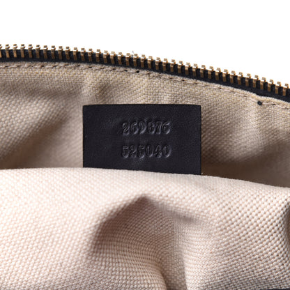 Gucci Monogram Vintage Web Small Boston Navy 7 of 11