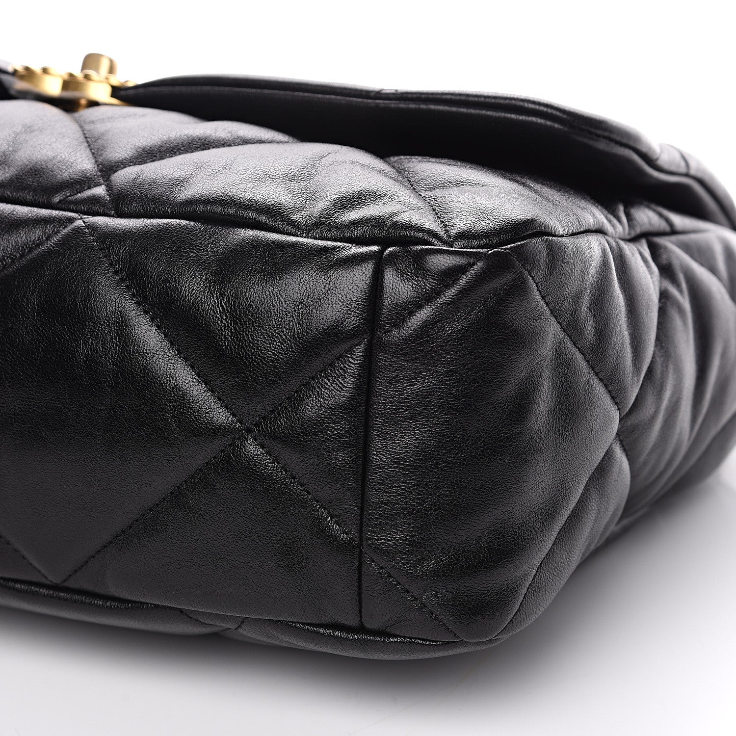 Chanel Goatskin Quilted Maxi 19 Flap Black 8 of 10