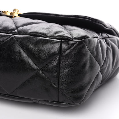 Chanel Goatskin Quilted Maxi 19 Flap Black 8 of 10