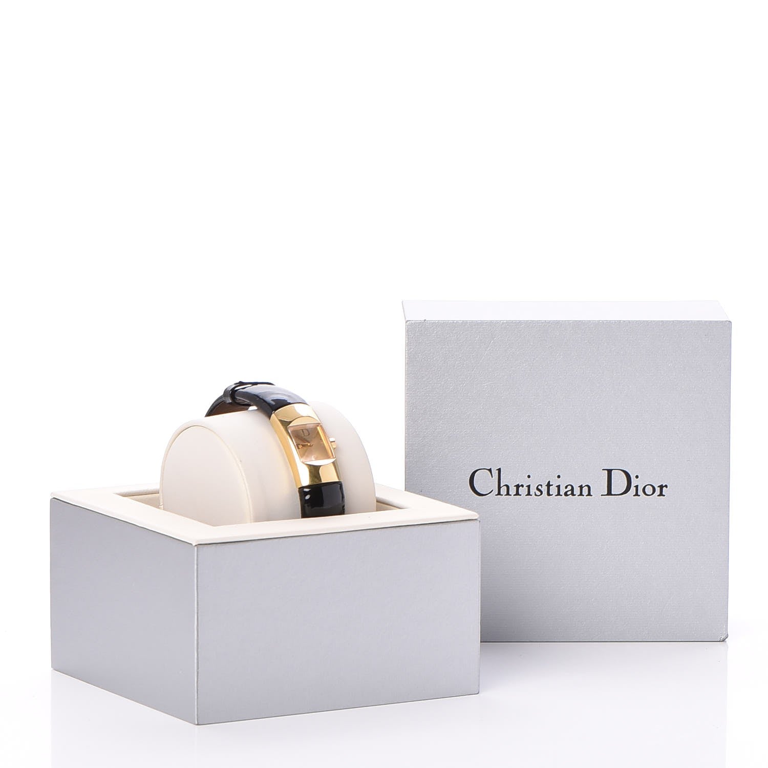 Christian Dior Patent Watch Black Gold 9 of 9