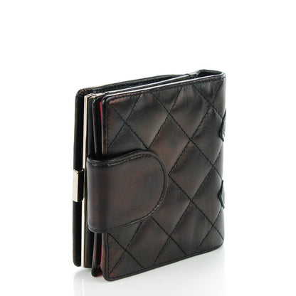 Chanel Calfskin Quilted Cambon Bi-Fold Wallet Black 3 of 7