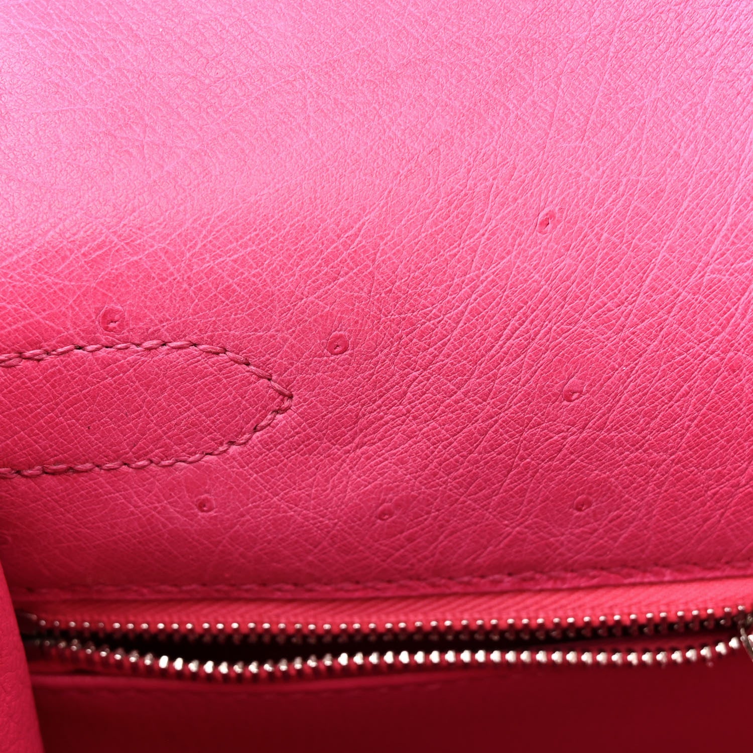 Hermes Ostrich Kelly Sellier 28 Rose Tyrien 11 of 13