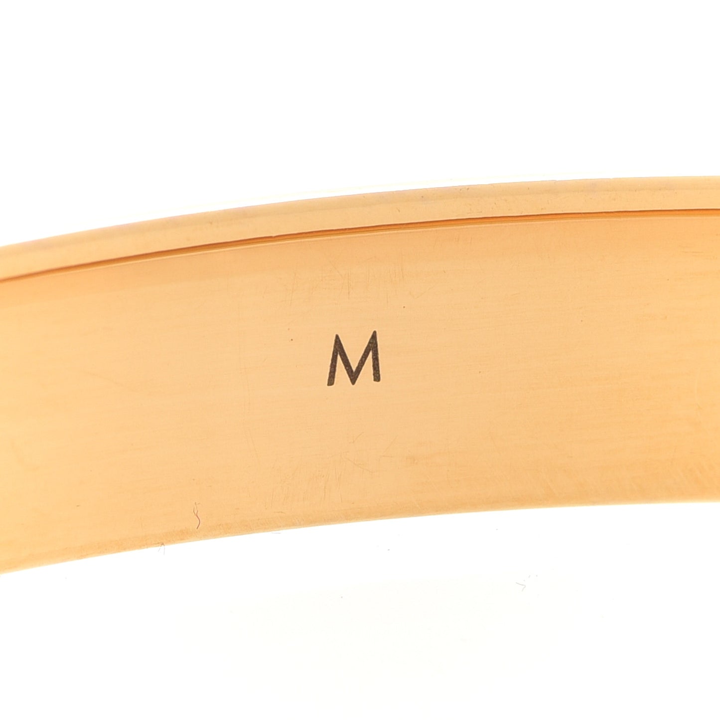 Brass Monogram Nanogram Cuff M Gold