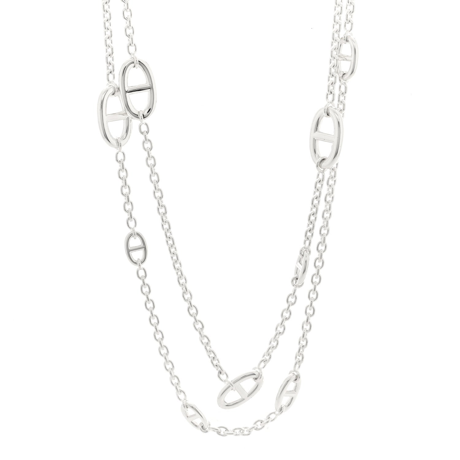 Hermes Sterling Silver Farandole Necklace 120 1 of 5