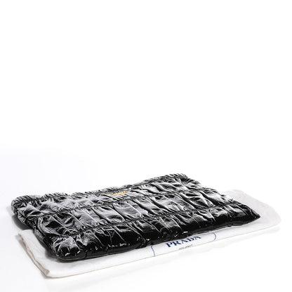 Prada Vernice Gaufre Clutch Black 4 of 10