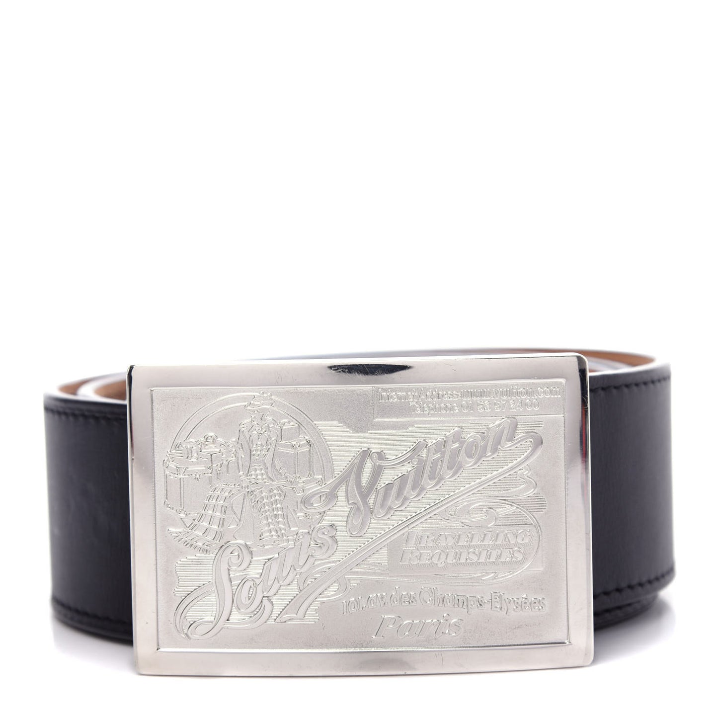 Calfskin Jeans Belt 90 36 Black