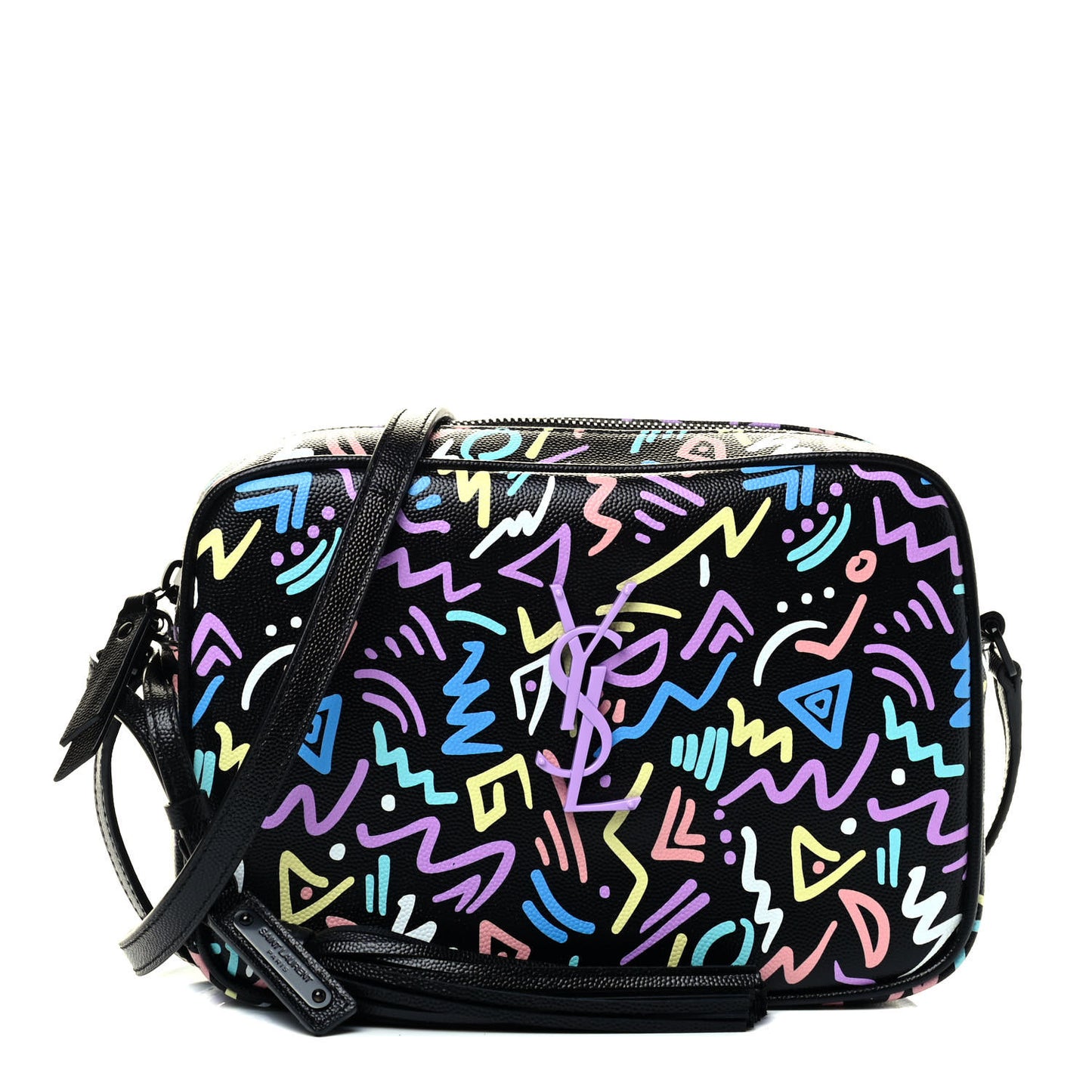 Grain De Poudre Medium Classic Monogram Multicolor Graphic Print Lou Camera Bag Black
