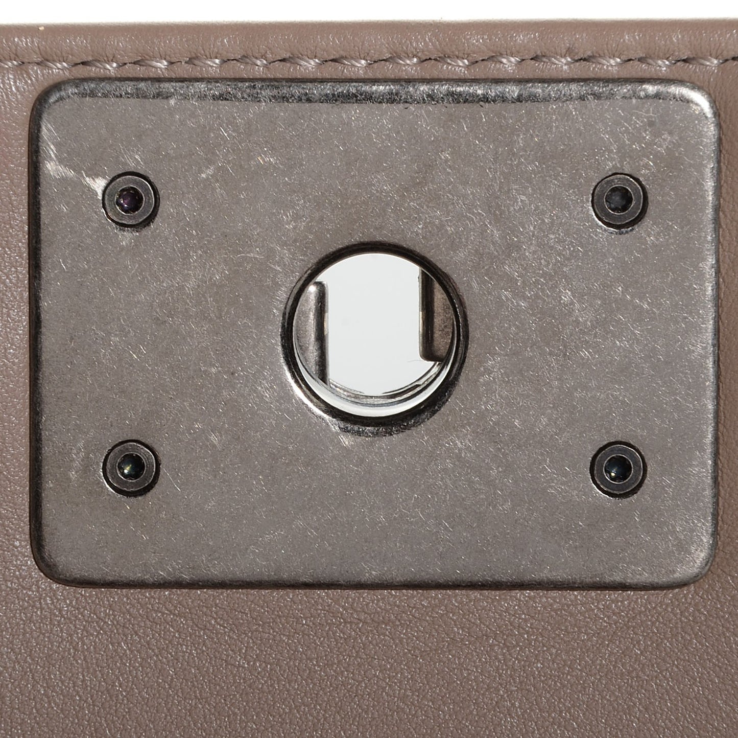 Calfskin Chevron Medium Boy Flap Taupe