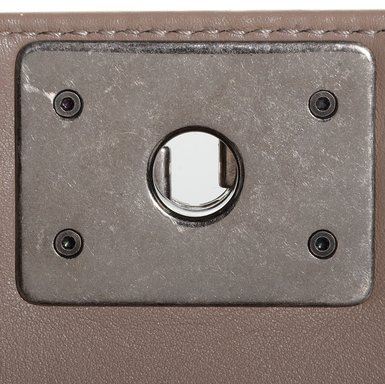 Chanel Calfskin Chevron Medium Boy Flap Taupe 6 of 8