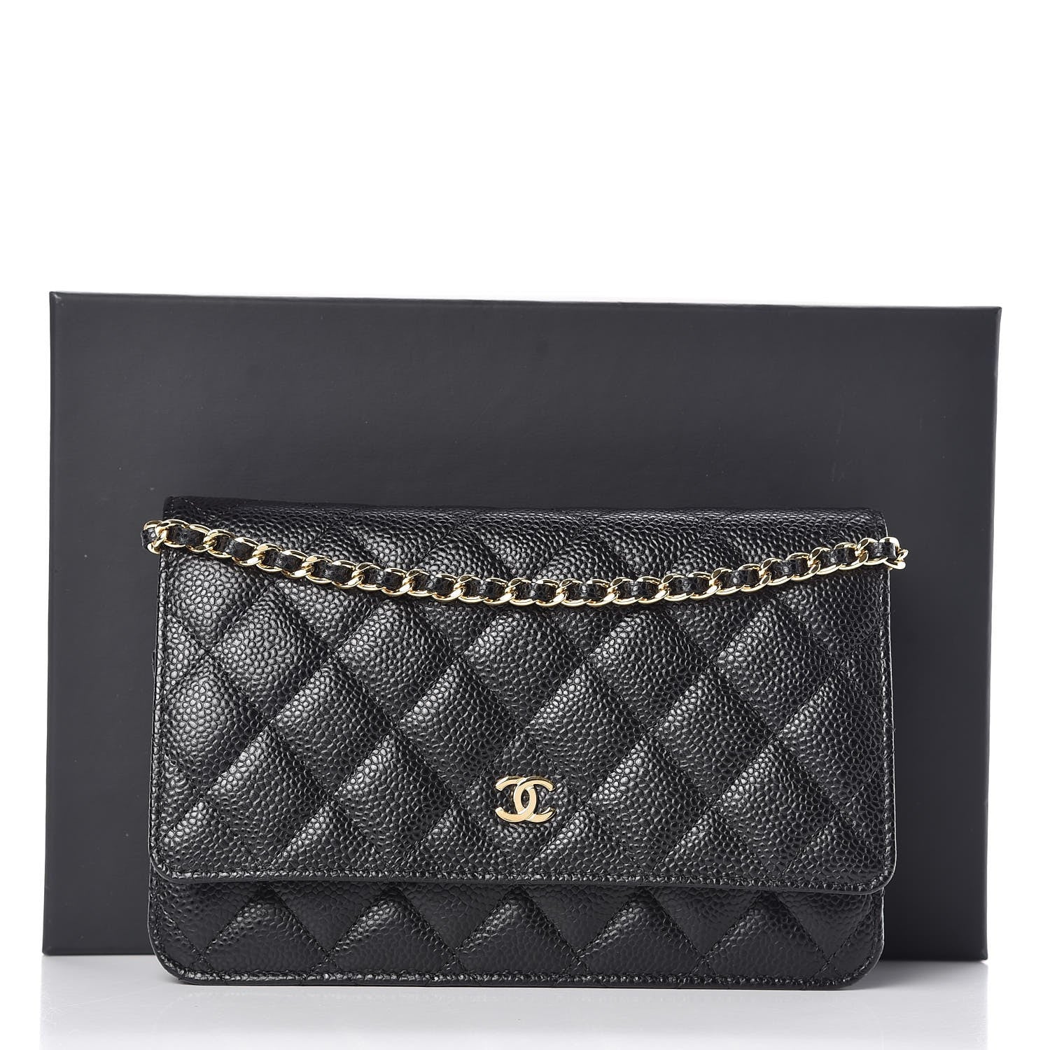 Chanel Caviar Quilted Wallet On Chain WOC Black 9 of 9