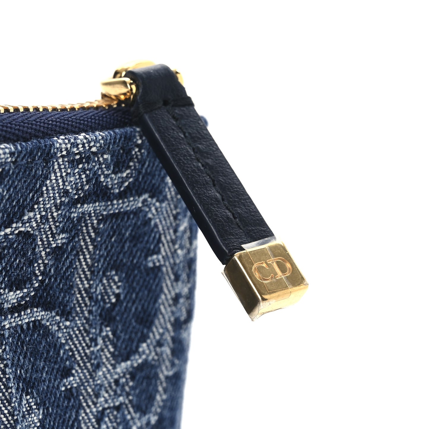 Denim Oblique Key Case Blue