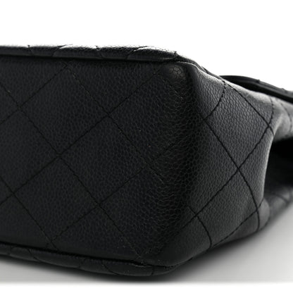 Chanel Caviar Quilted Jumbo Single Flap Black 10 of 14
