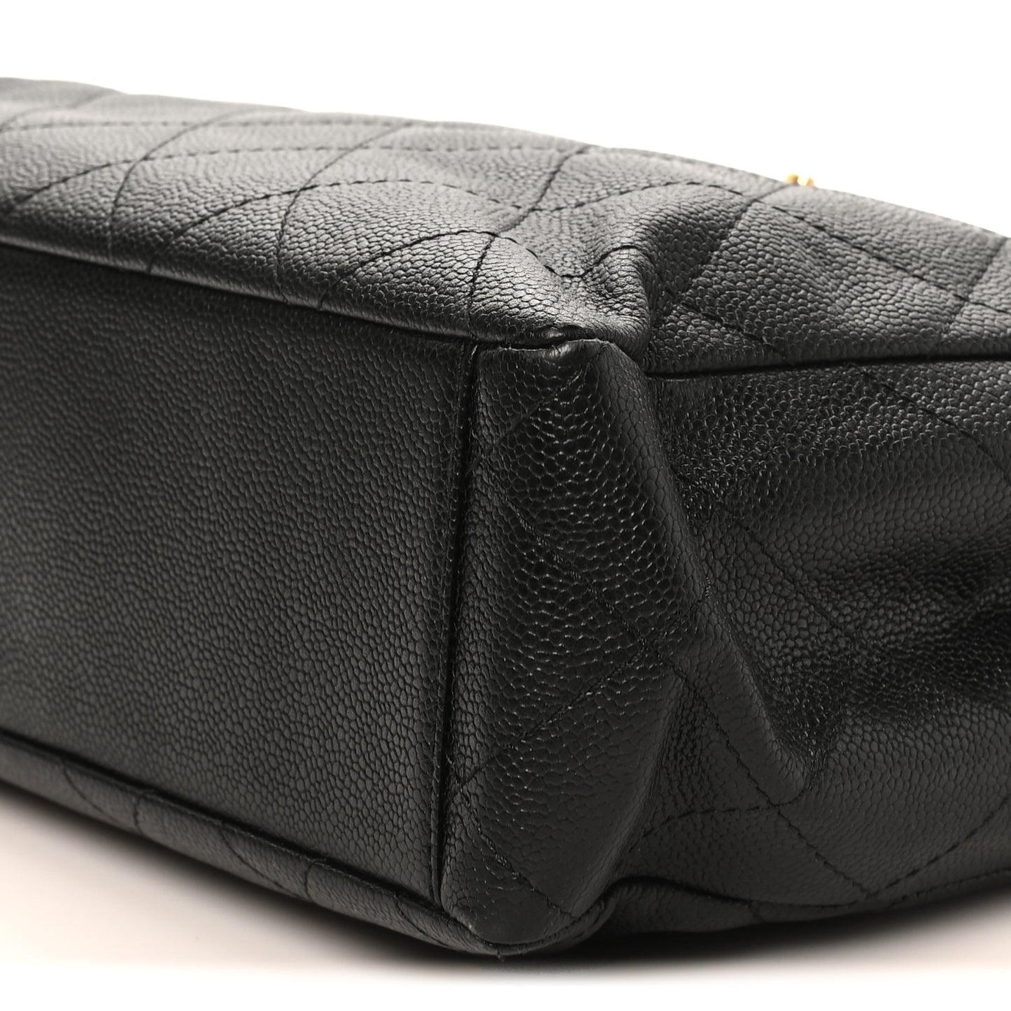 Caviar Quilted Single Flap Black
