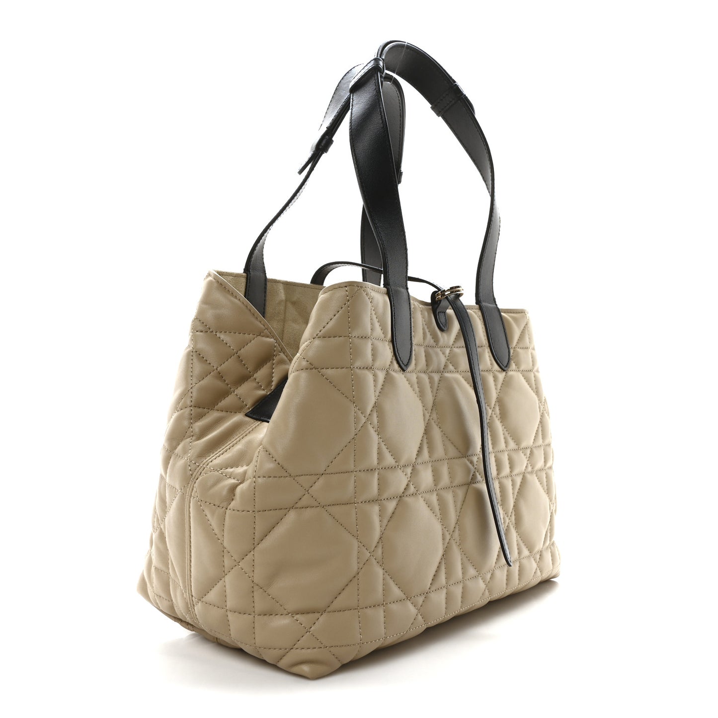 Calfskin Macrocannage Medium Toujours Tan Black