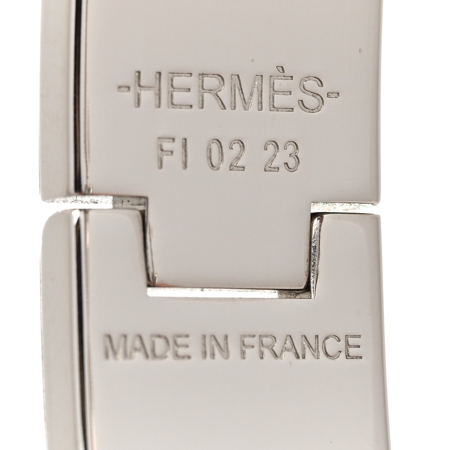 Hermes Matte Enamel Narrow Clic Clac HH Bracelet Bleu Biarritz 4 of 5