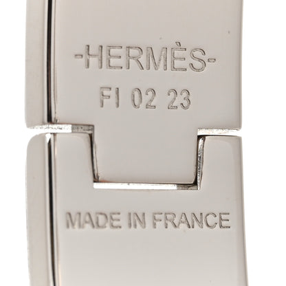 Hermes Matte Enamel Narrow Clic Clac HH Bracelet Bleu Biarritz 4 of 5