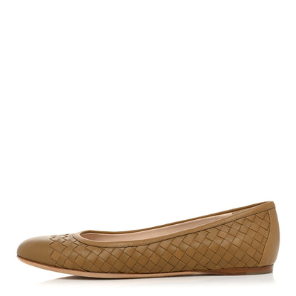 Bottega Veneta Nappa Intrecciato Flats 40.5 Mustard 1 of 9