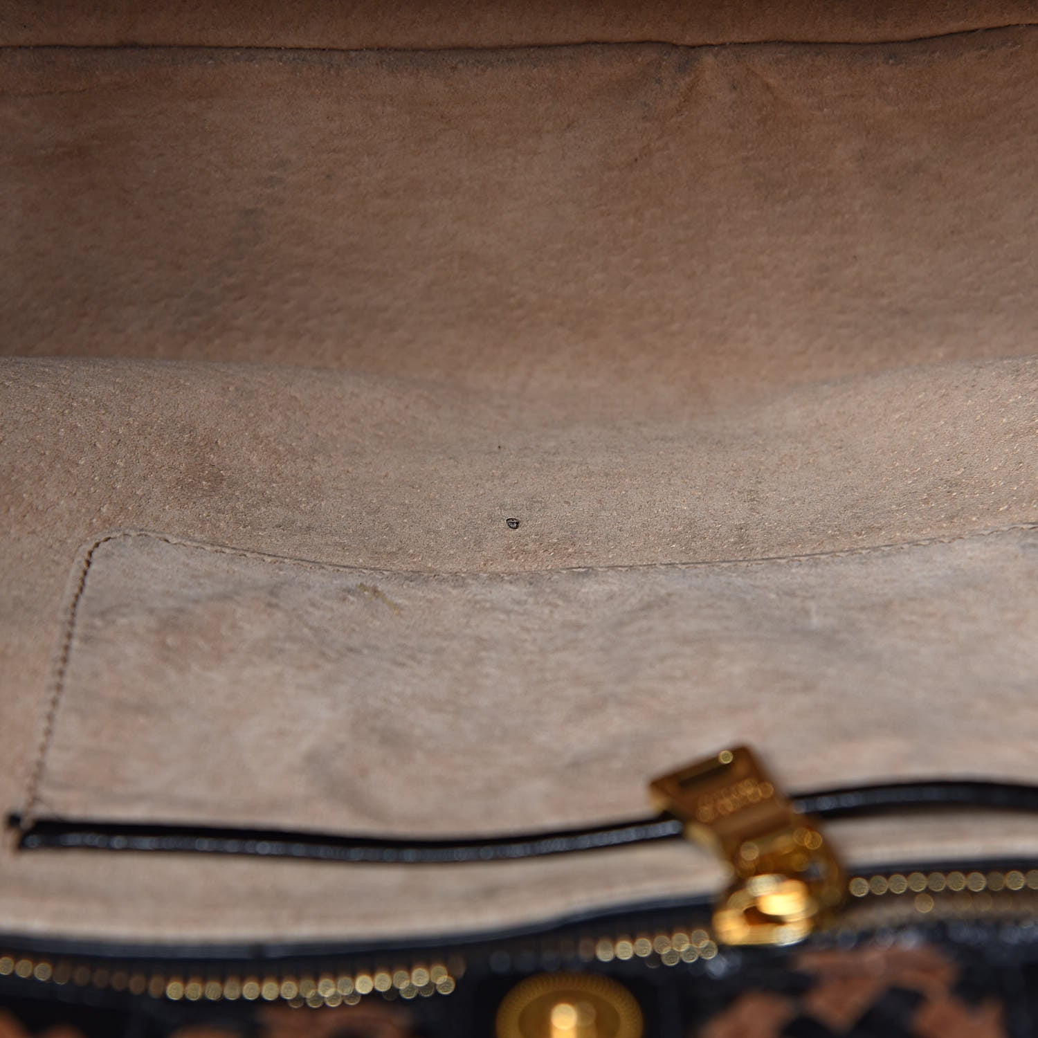 Prada Goatskin Woven Small Tote Black Cammello 7 of 13